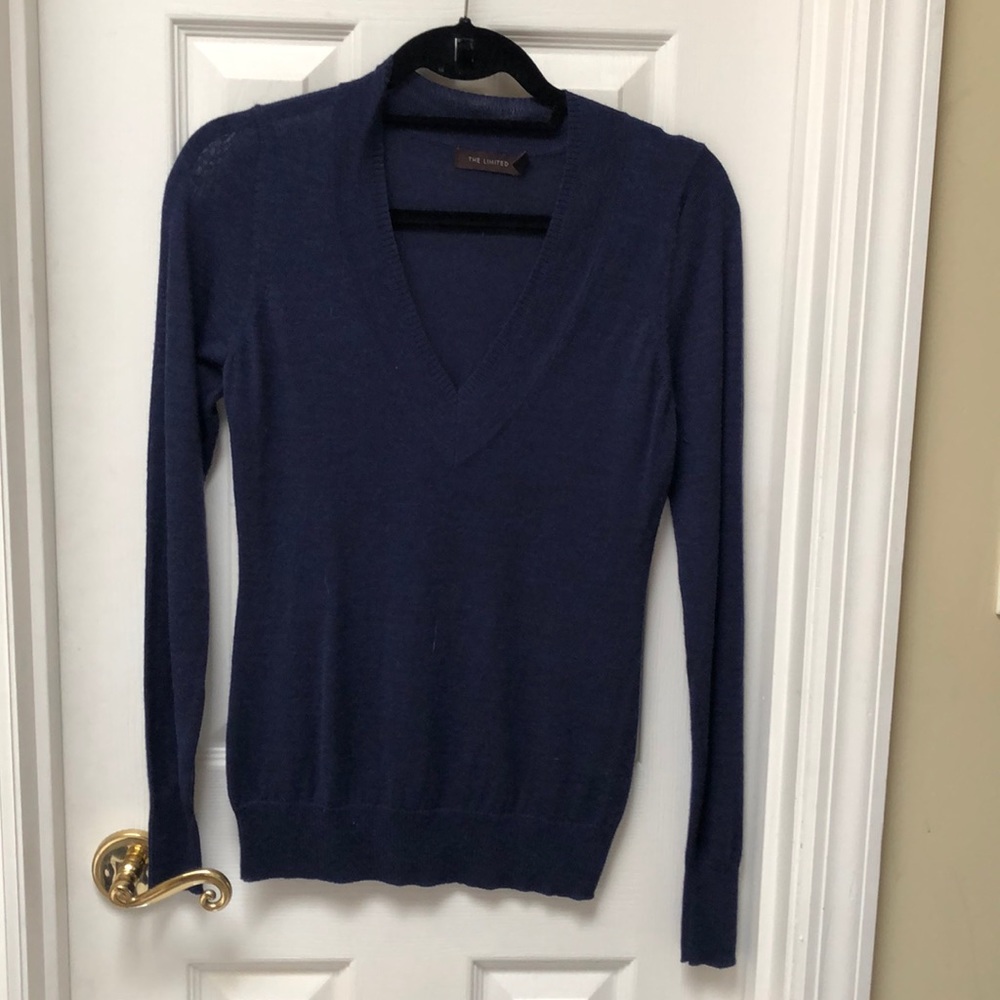 The Limited navy merino sweater